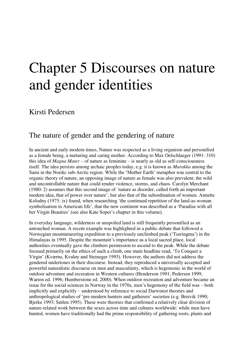 PDF) 5 on nature and gender identities