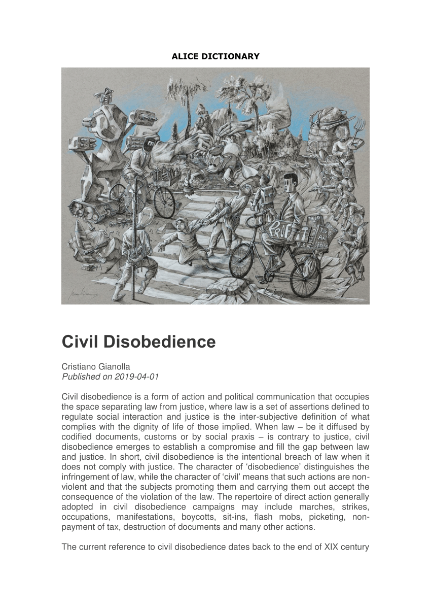 characteristics of civil disobedience