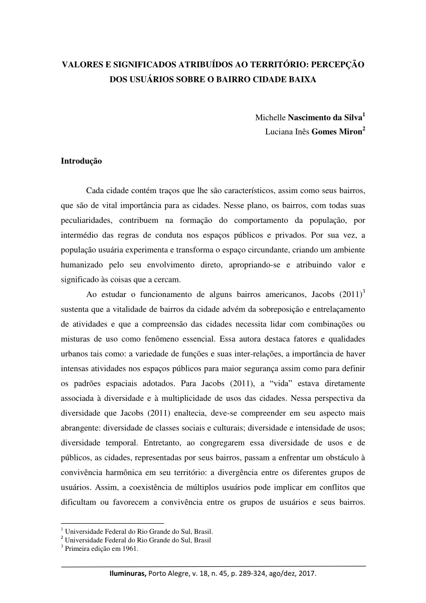 PDF) Percepção e Construção Simbólica de Espaços Residenciais