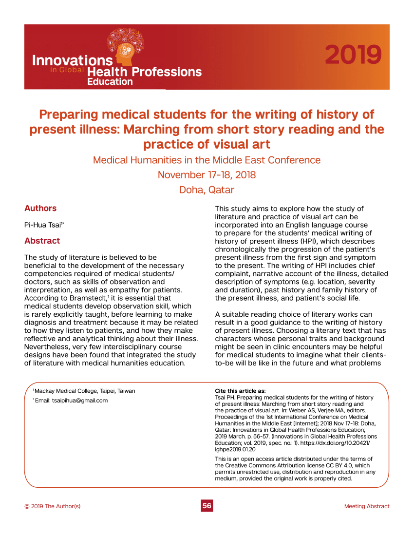 PDF) Preparing medical students for the writing of history of
