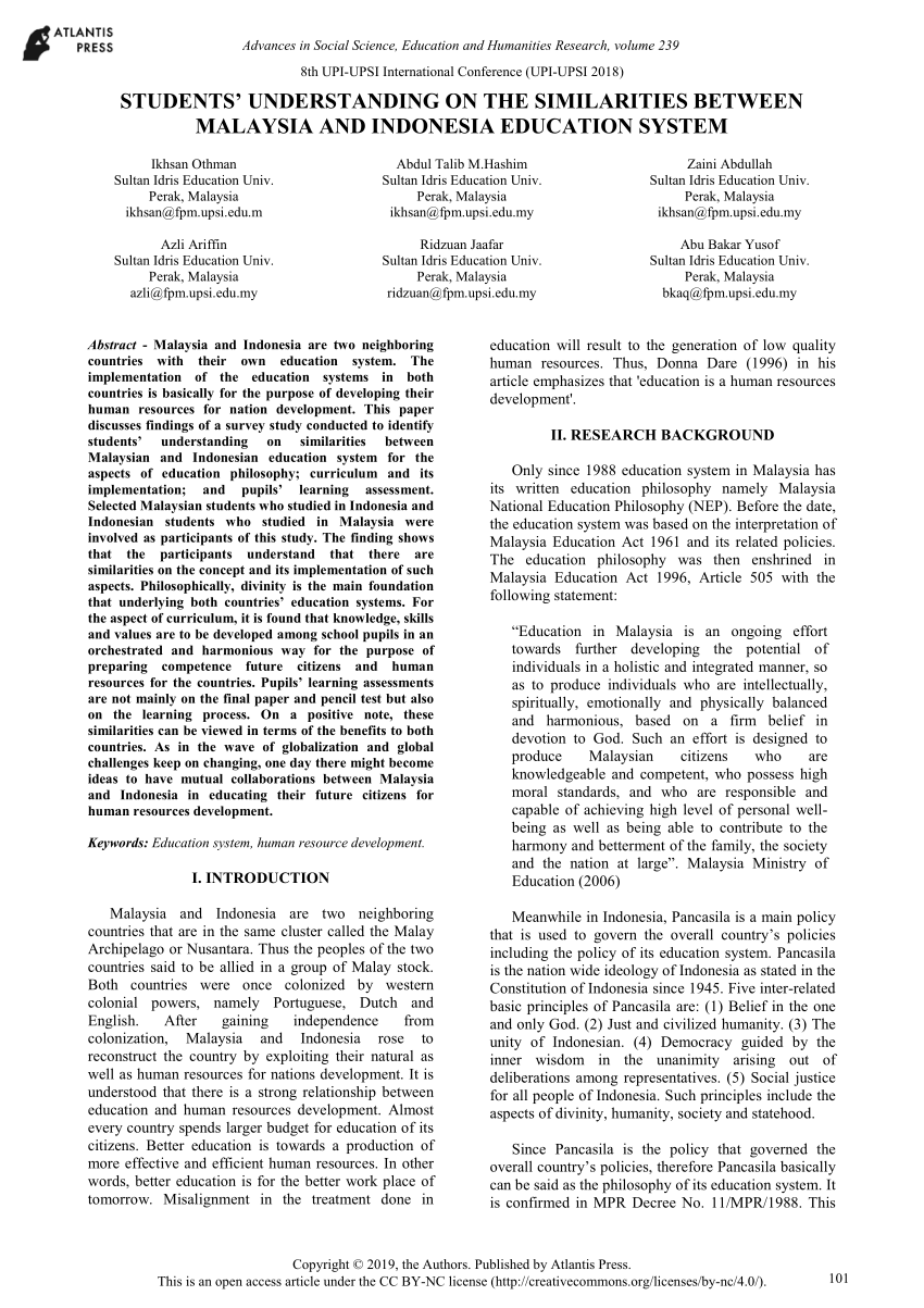 (PDF) Students’ Understanding On The Similarities Between Malaysia And