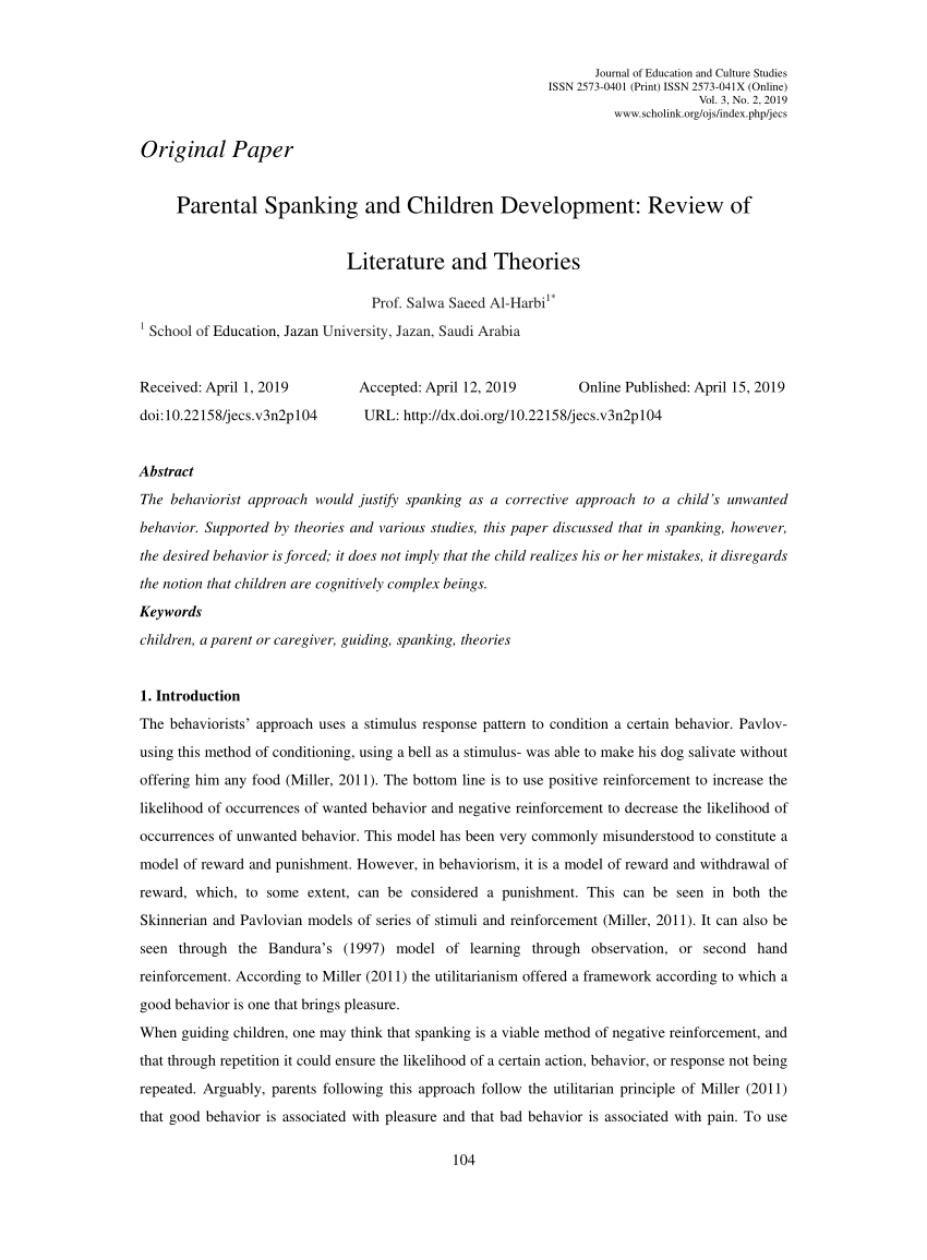 PDF) Parental Spanking and Children