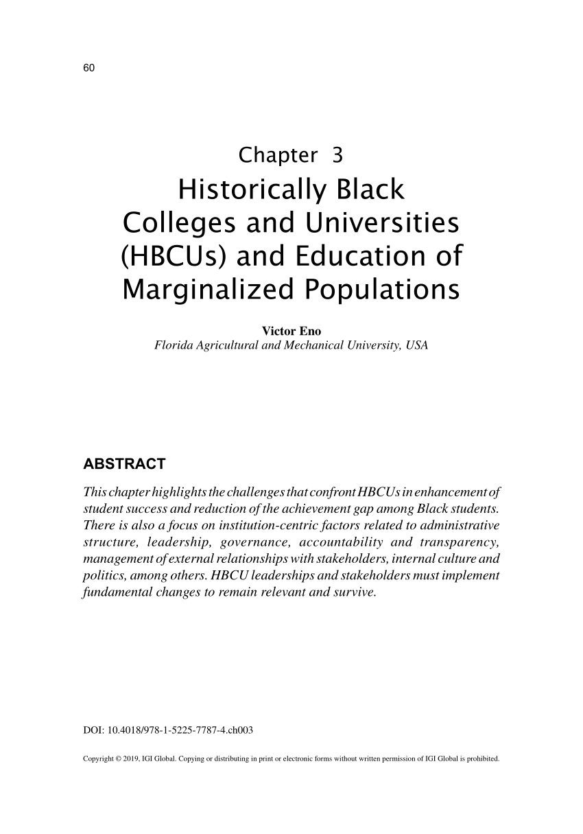 research paper on historically black colleges and universities