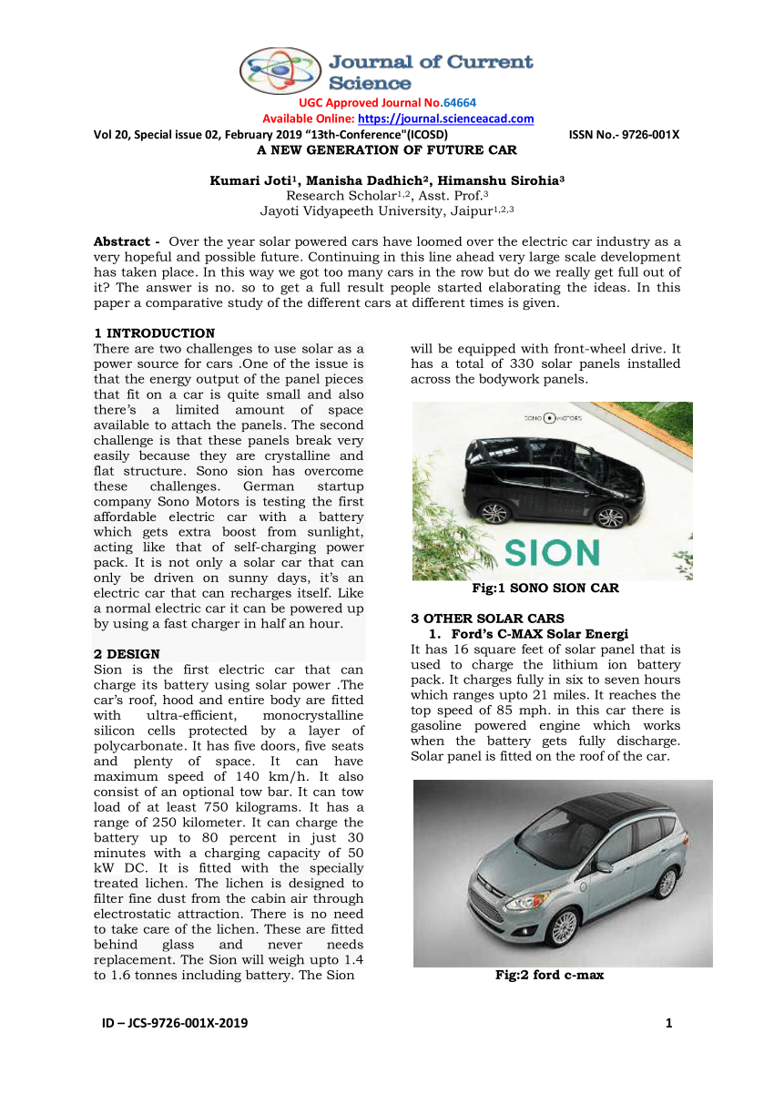 Pdf A New Generation Of Future Car