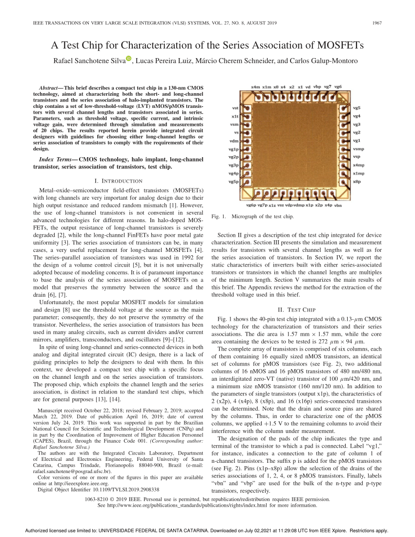 PDF) A Test Chip for Characterization of the Series Association of ...