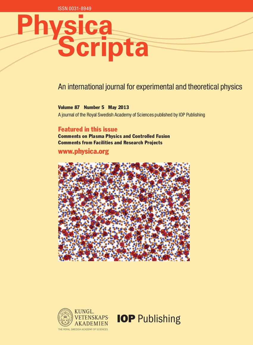 (PDF) I was selected as a reviewer for Physics Scripta 2019