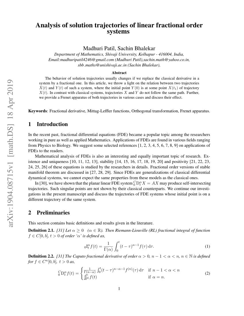 thesis on fractional order system