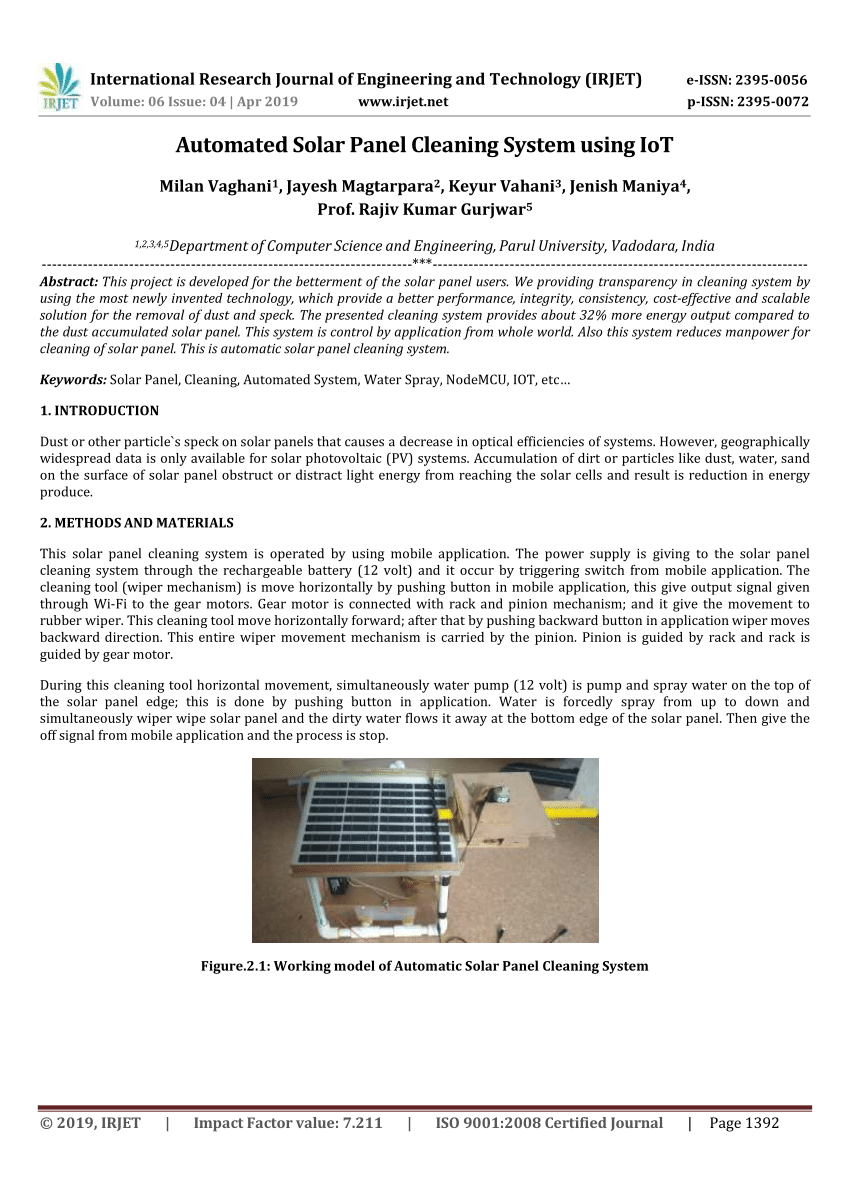 solar panels research paper