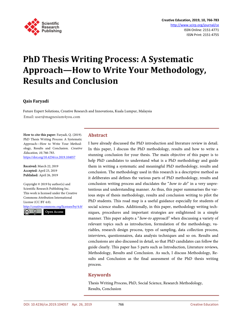 how to write conclusion in phd thesis