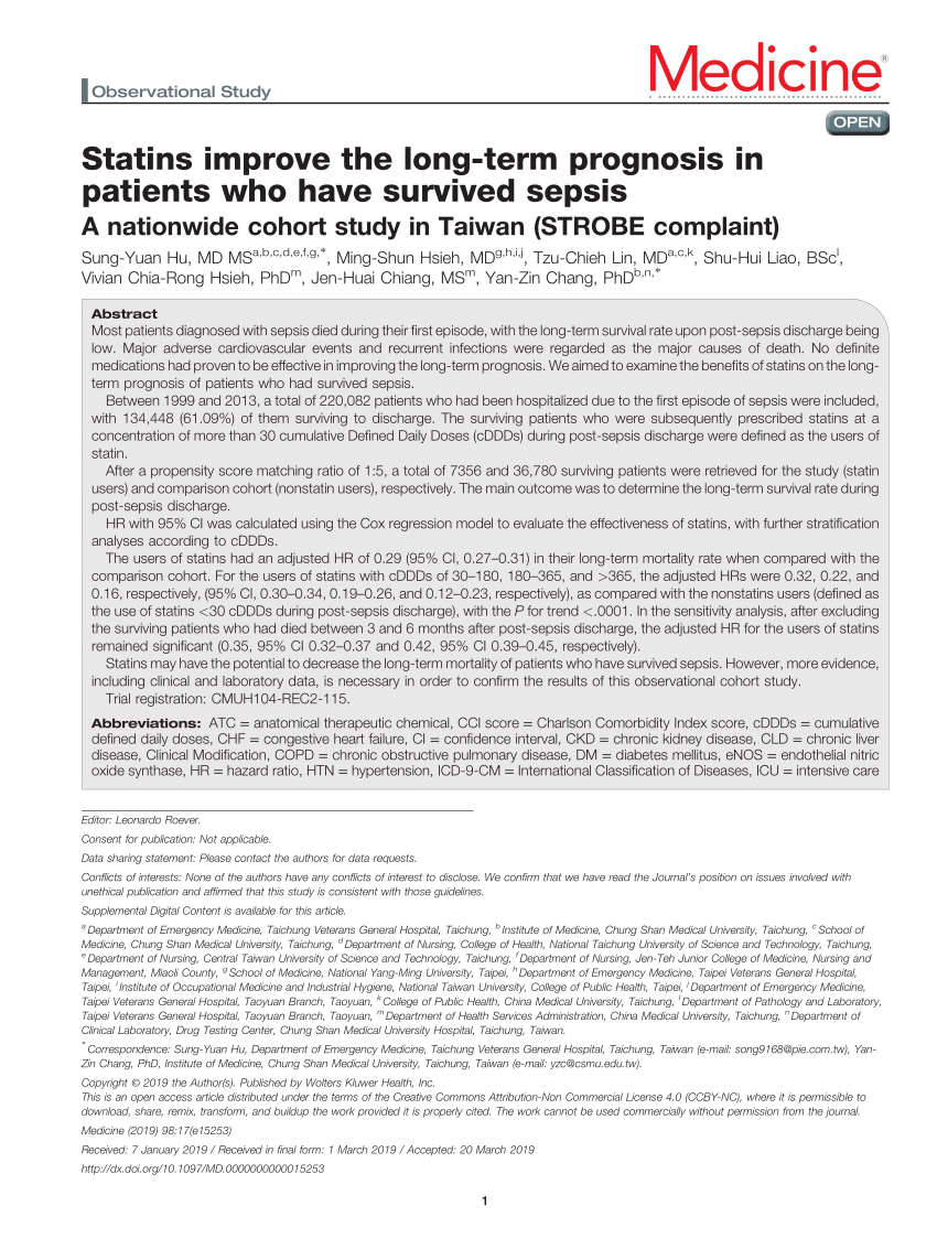 PDF) Statins improve the long-term prognosis in patients who