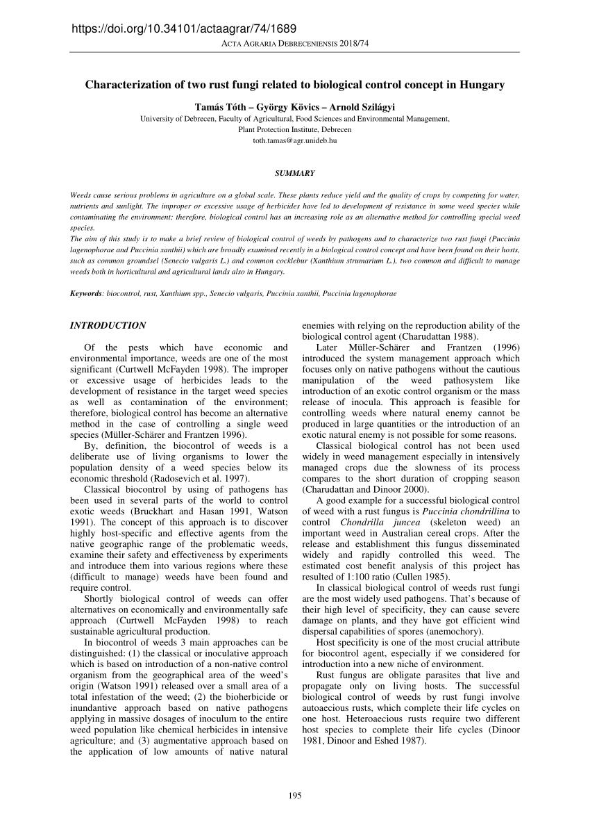 rust fungi research paper