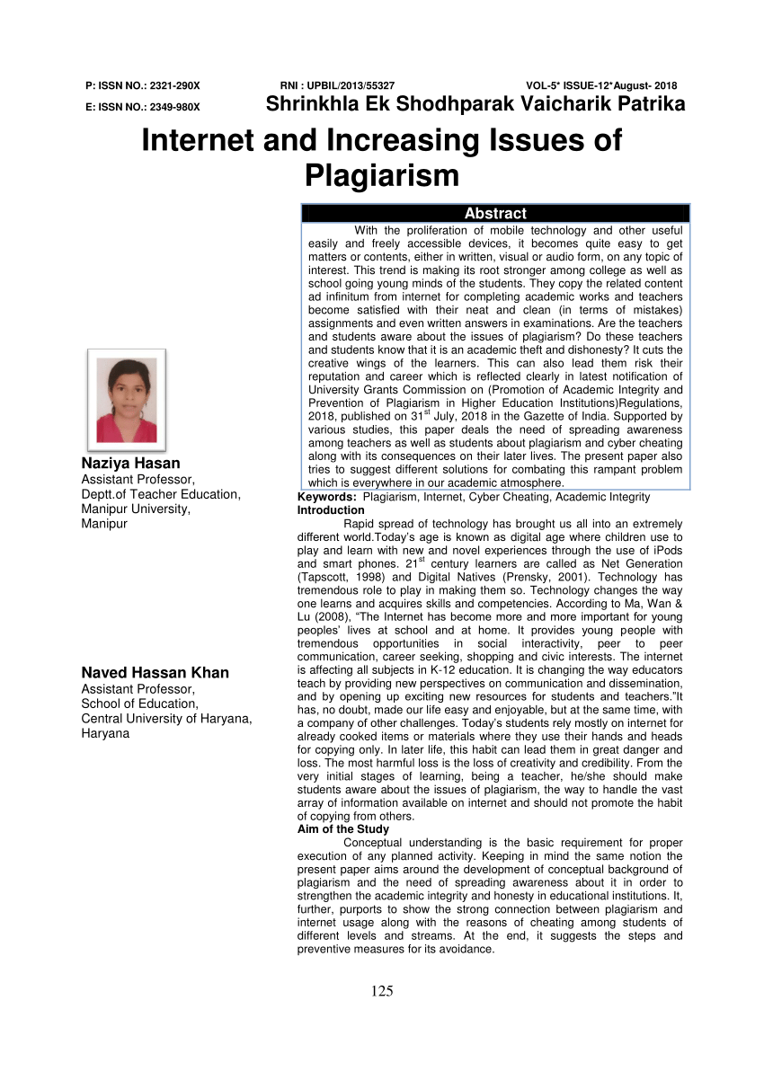 research about plagiarism pdf