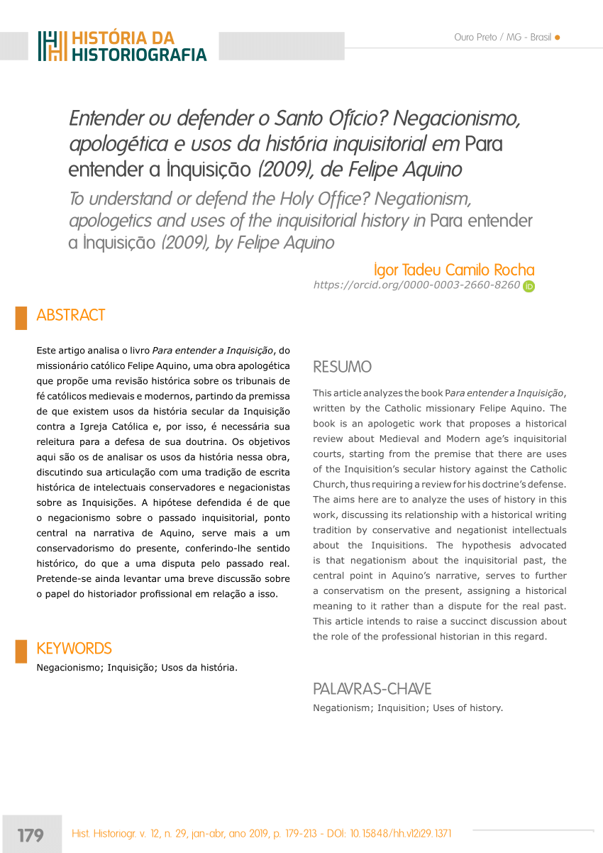 LIVRO - Estudos Inquisitoriais - 2019 PDF, PDF, Inquisição