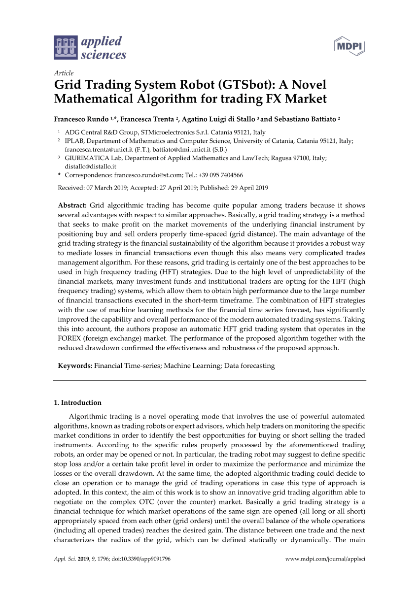Pdf Grid Trading System Robot Gtsbot A Novel Mathematical Algorithm For Trading Fx Market