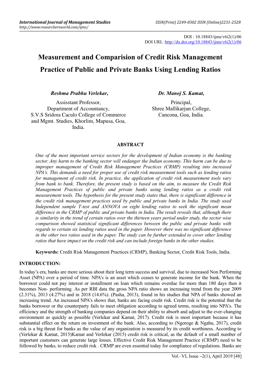 research paper on public and private banks