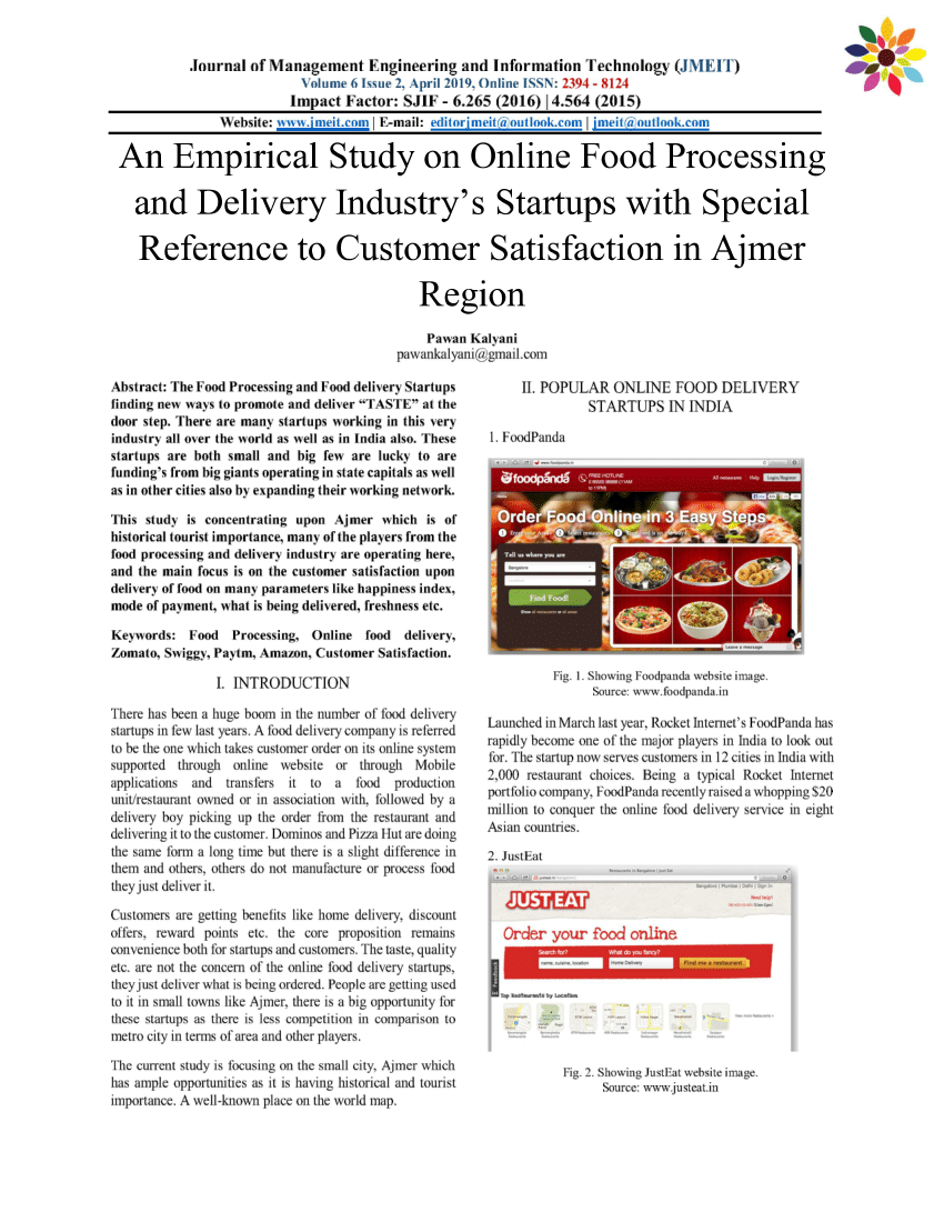 case study on online food delivery pdf