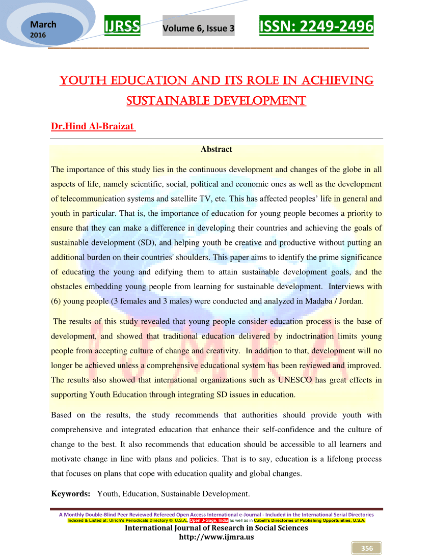 youth education essay