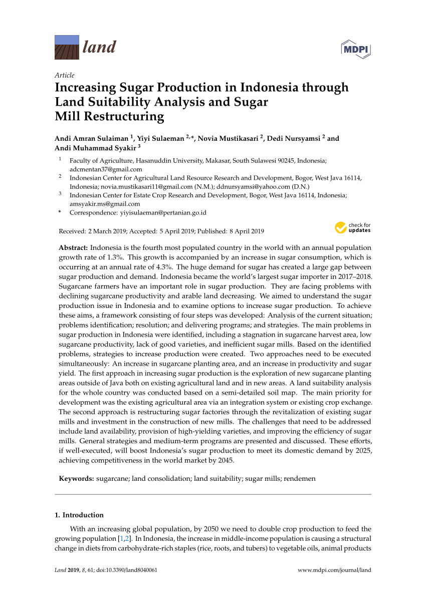 recent research paper on sugar industry