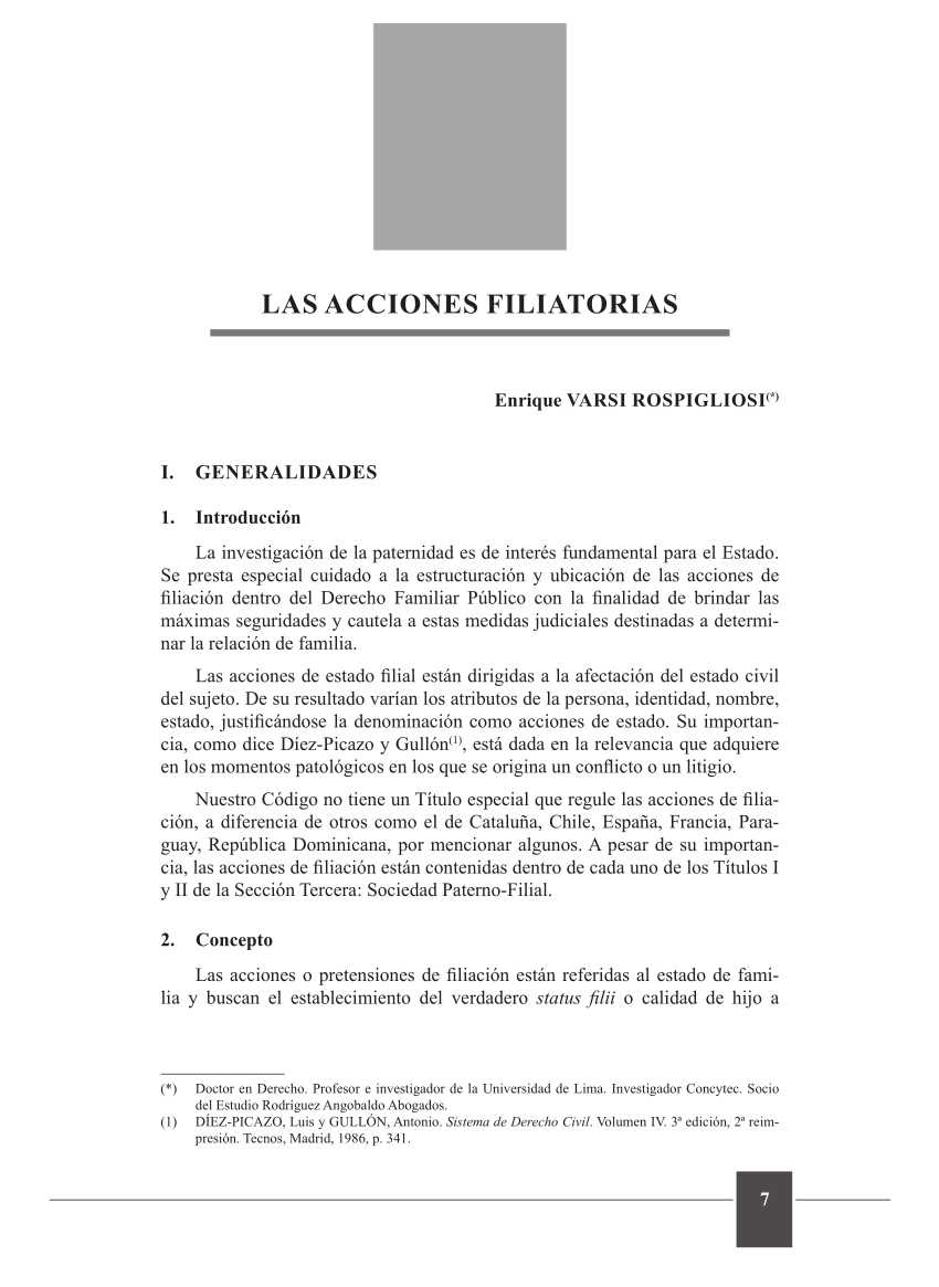 PDF) LAS ACCIONES FILIATORIAS