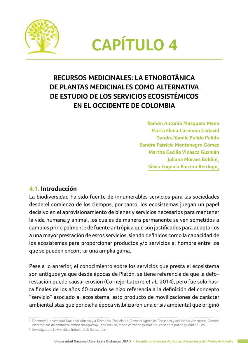 Pdf Capitulo 4 Recursos Medicinales La Etnobotanica De Plantas
