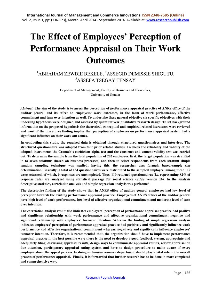 The Impact Of Performance Appraisals On Employee