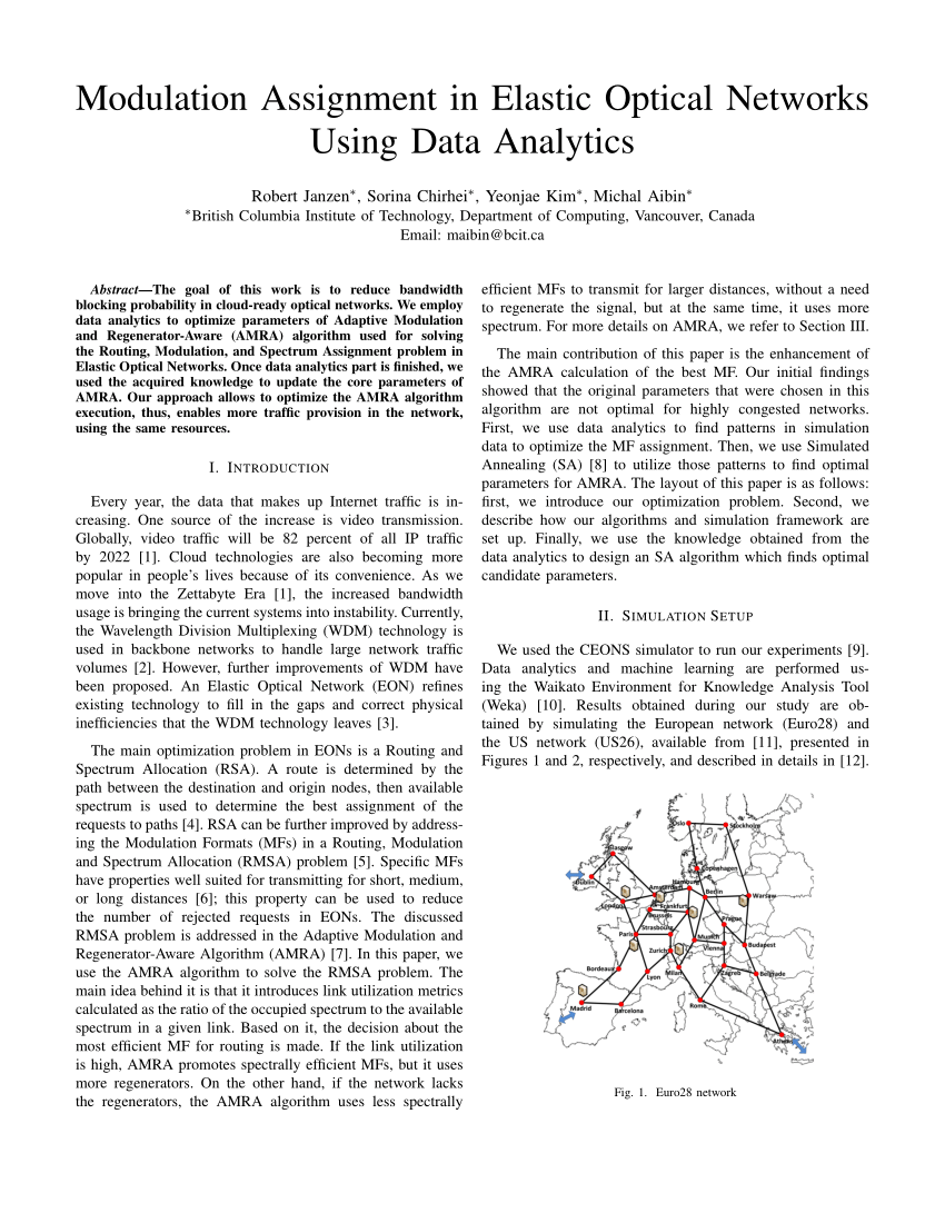 (PDF) Modulation Assignment in Elastic Optical Networks ...