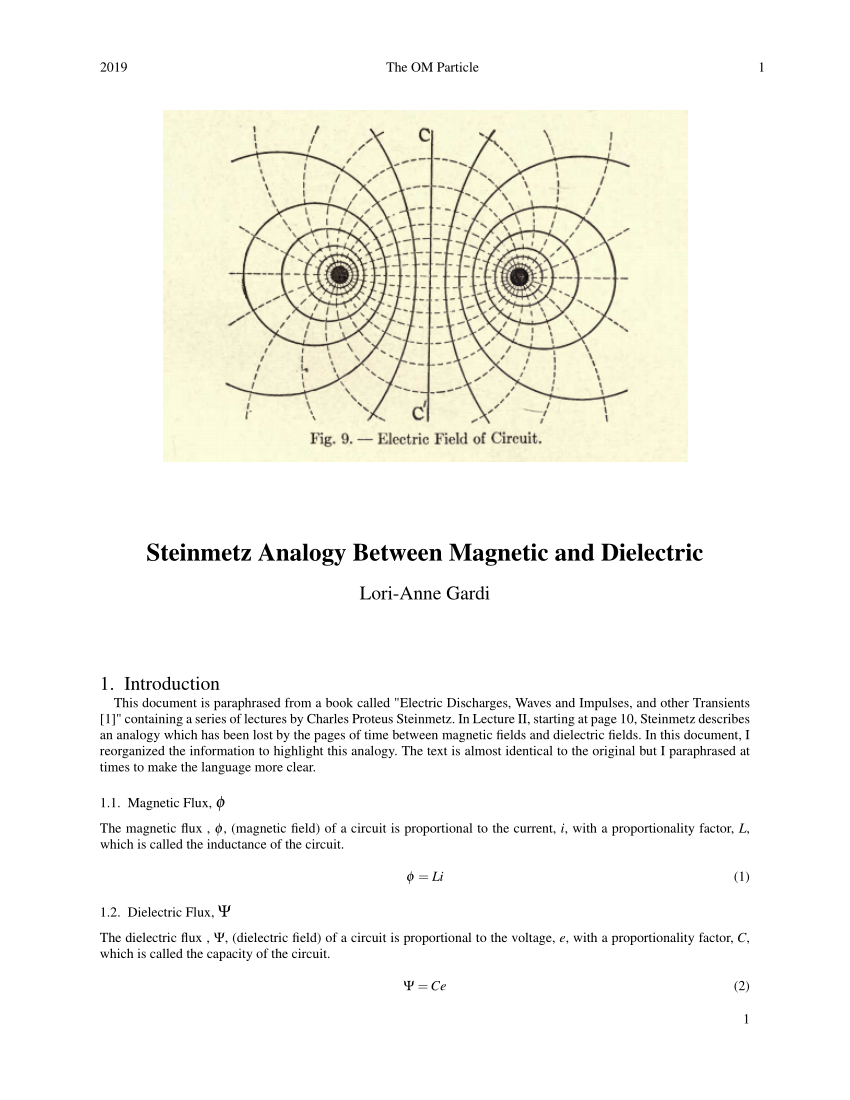PDF) Steinmetz Analogy Between Magnetic and Dielectric