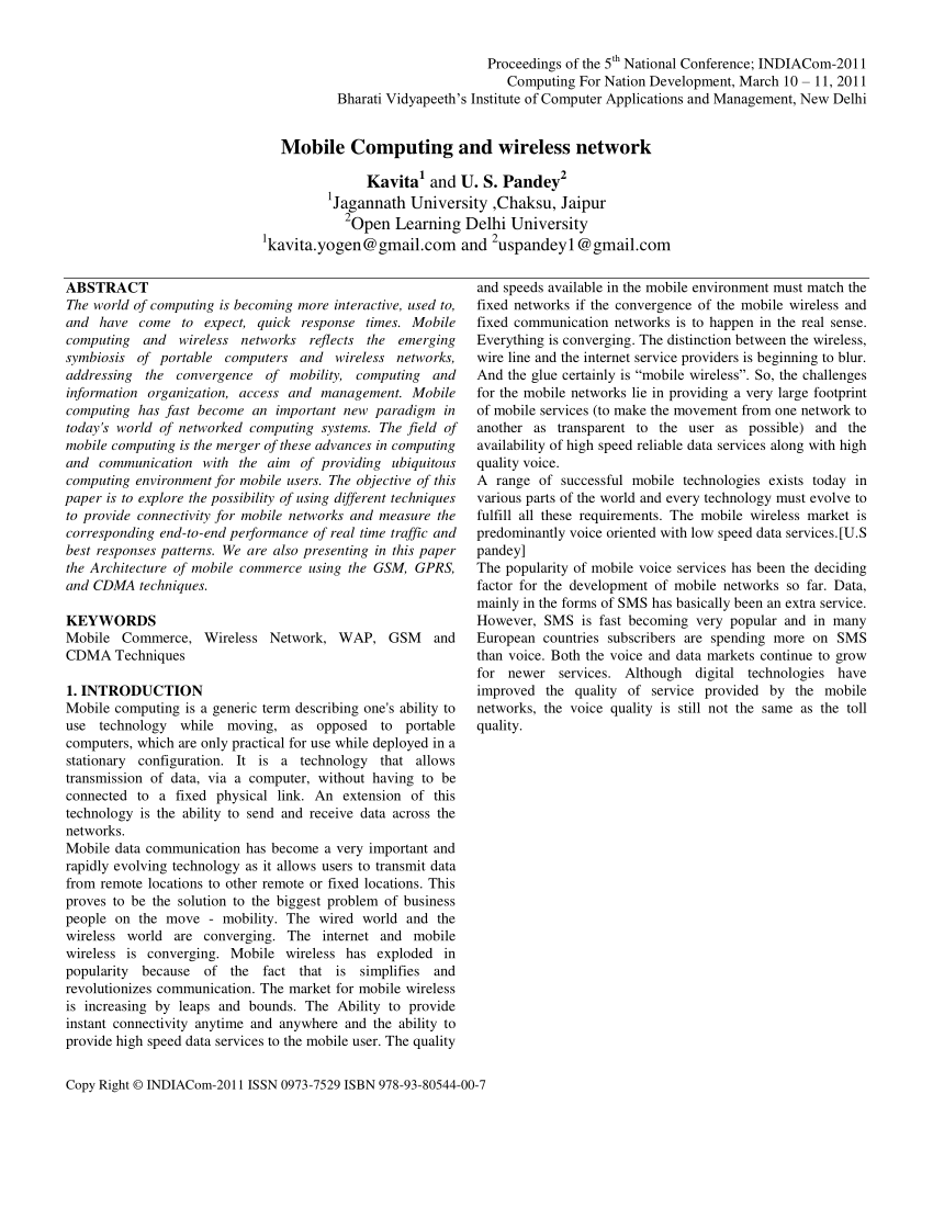 research paper about wireless network