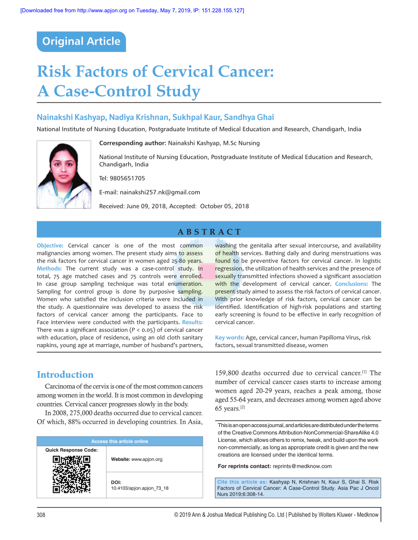 cervical cancer case study scribd