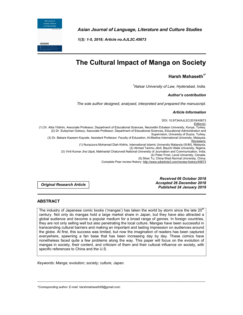 Hentai Trade - PDF) The Cultural Impact of Manga on Society