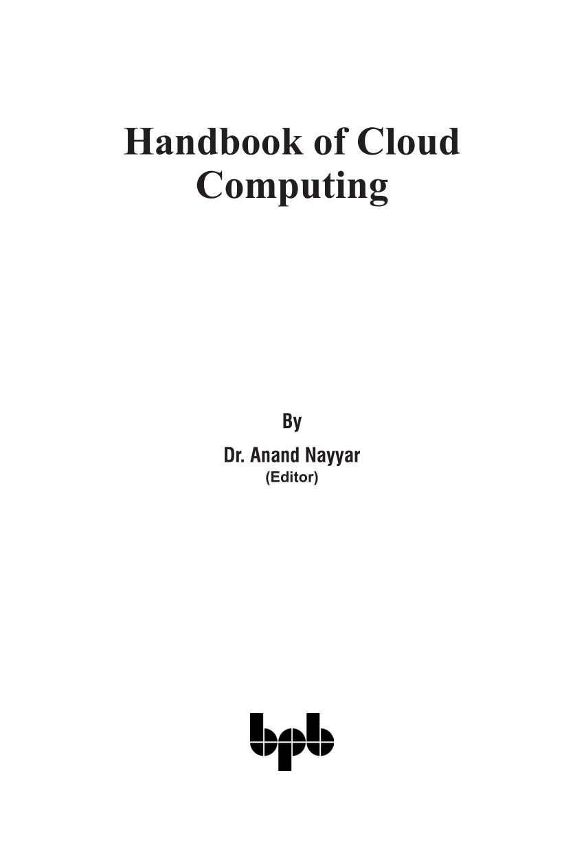 (PDF) Handbook of Cloud Computing