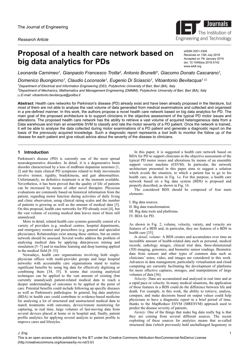 PDF) Proposal of a health care network based on big data analytics ...