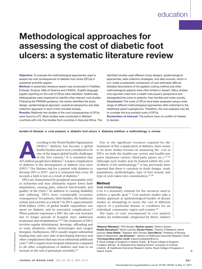 diabetic foot systematic literature review