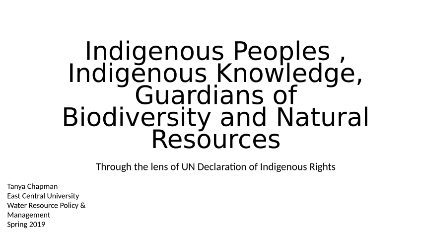 Pdf Indigenous Peoples Indigenous Knowledge Guardians Of Biodiversity And Natural Resources 