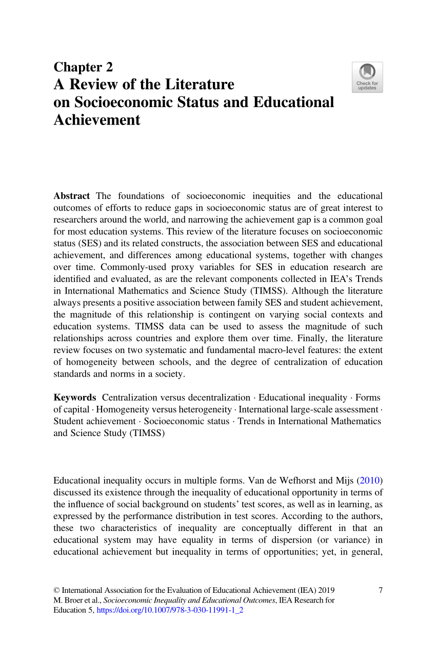 educational achievement research paper