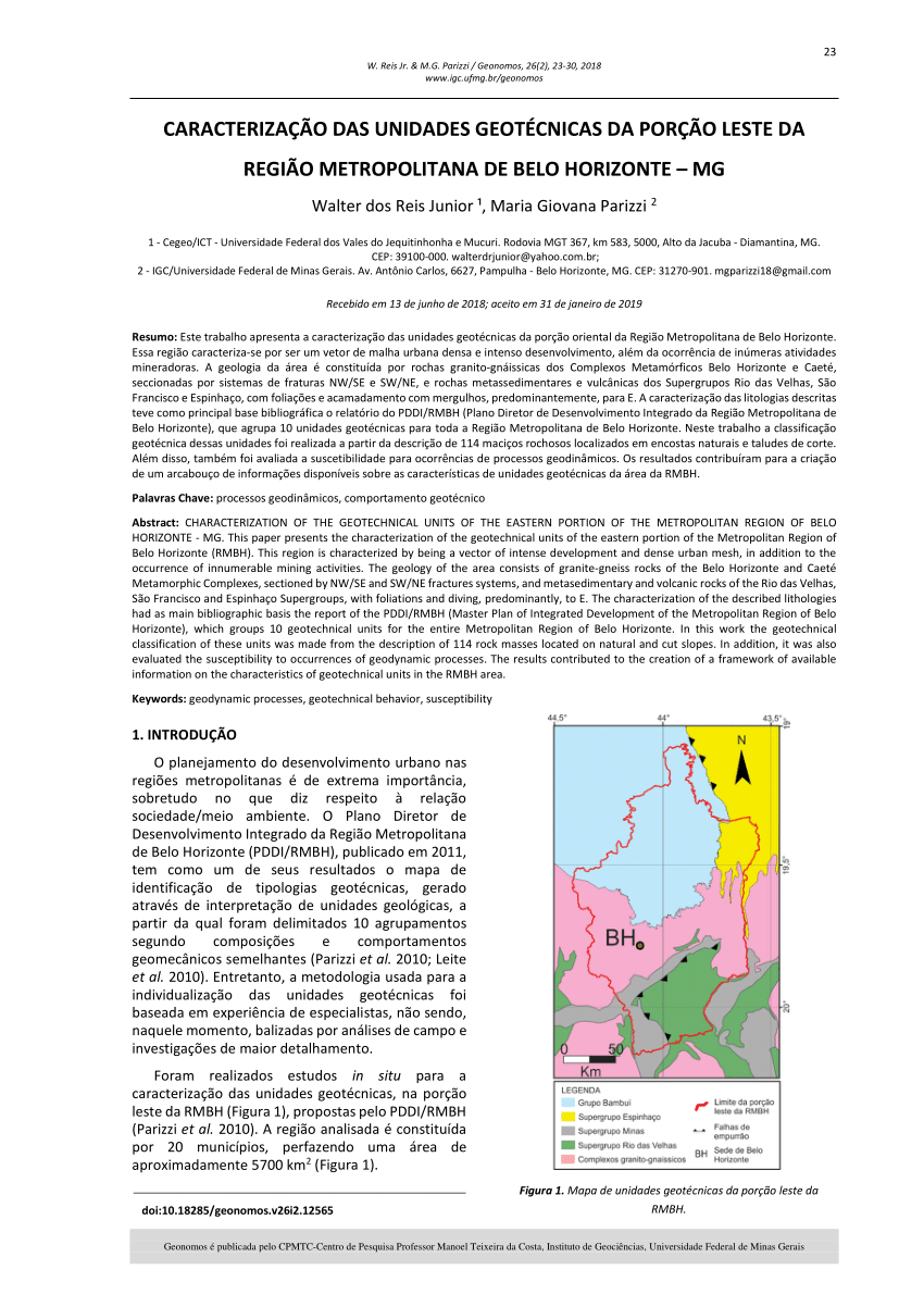 Vista Do Índice Geotécnico de Cavernas (Igc) - Novo Sistema de