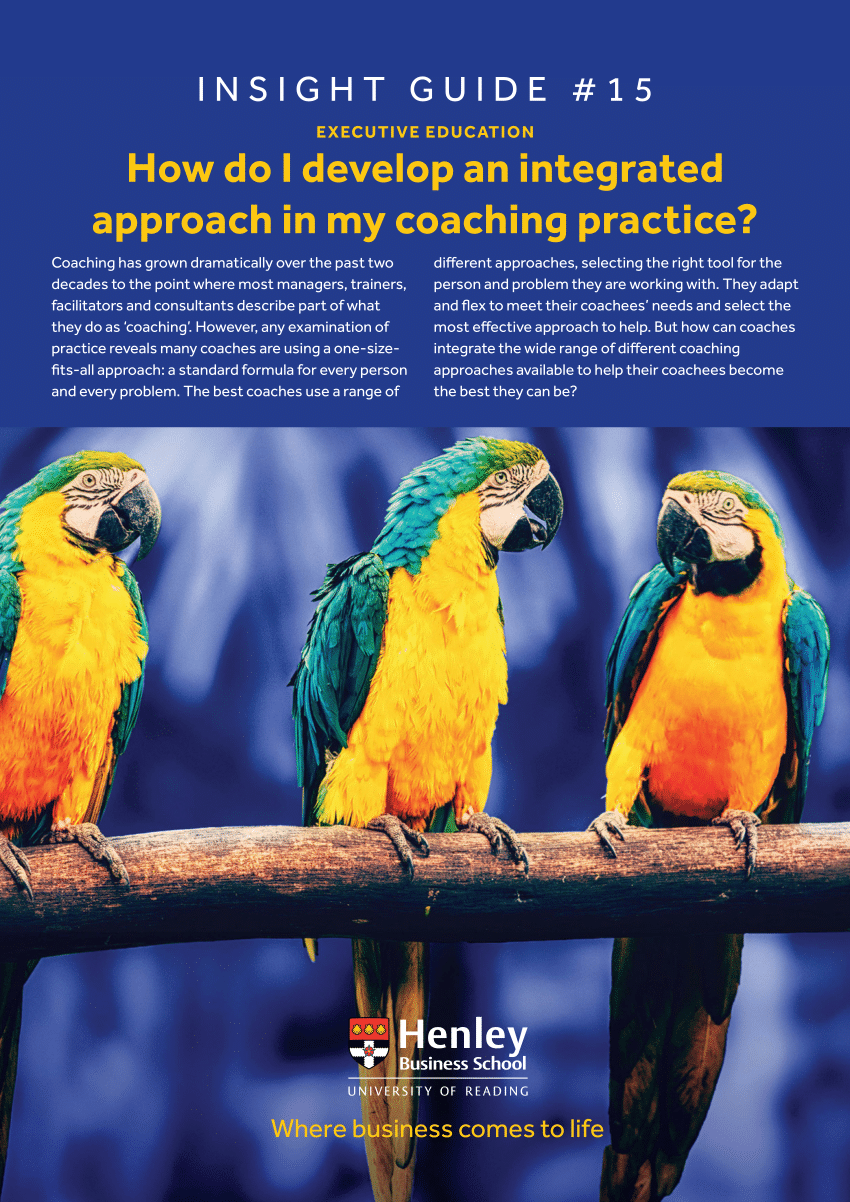 Pdf Insight Guide How Do I Develop An Integrated Approach In My Coaching Practice