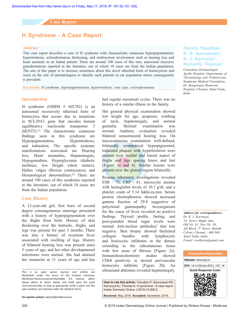 Approach to inherited hypertrichosis: A brief review - Indian