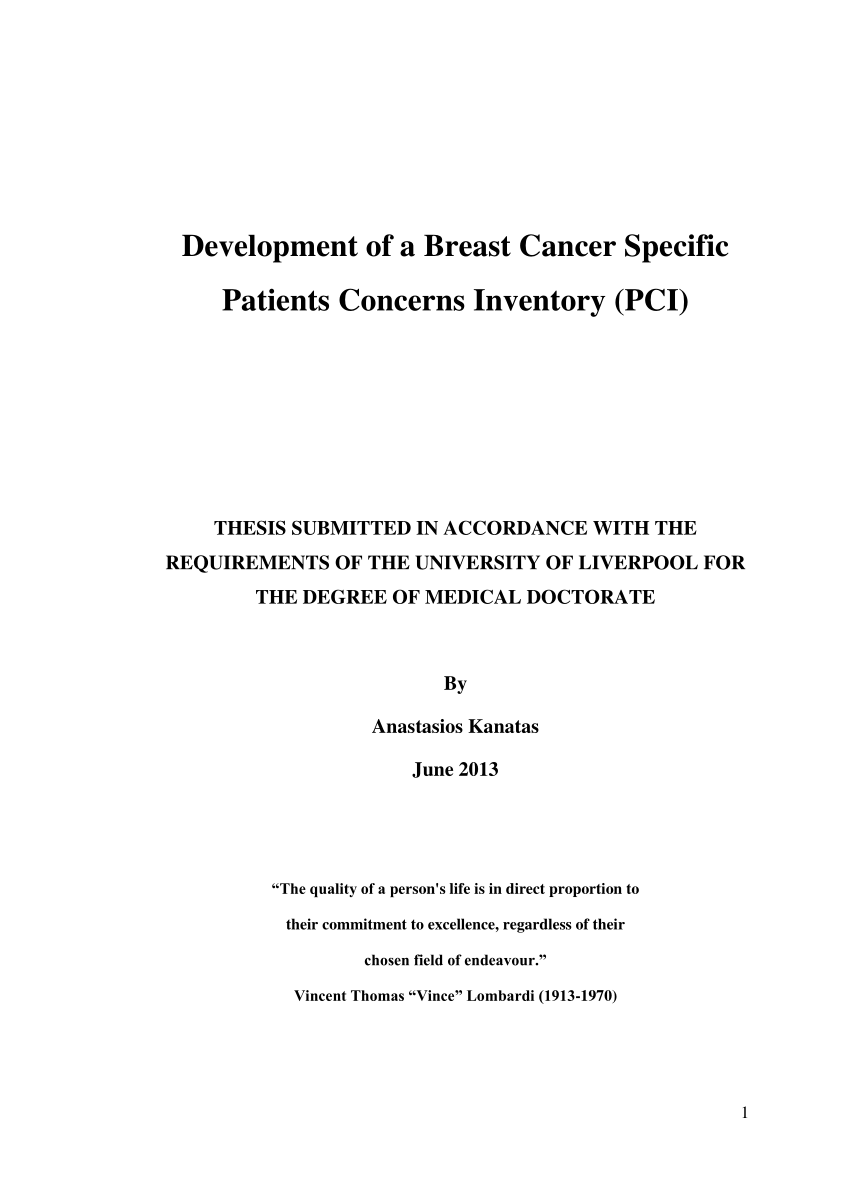 cancer diagnosis thesis