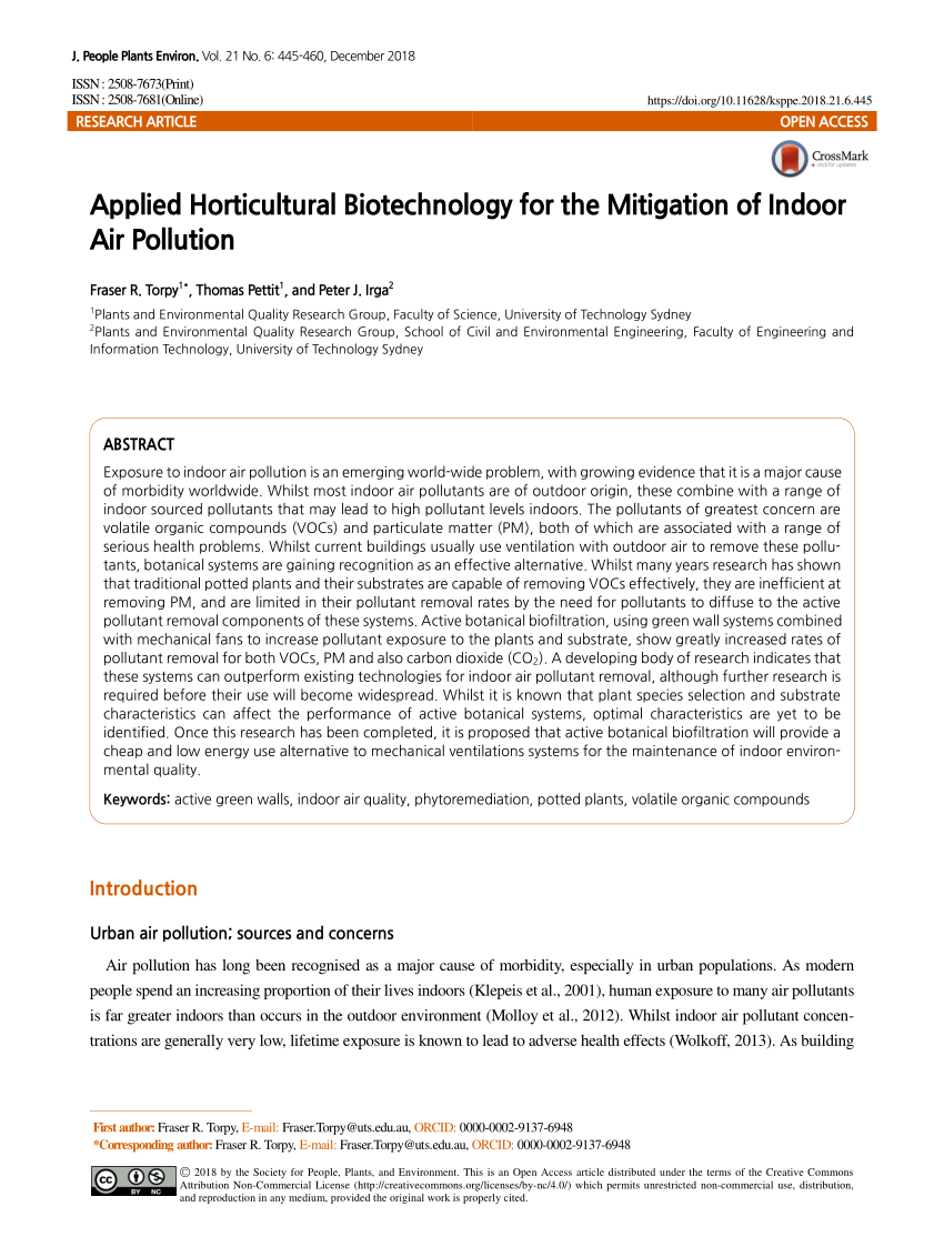 PDF) Applied Horticultural Biotechnology for the Mitigation