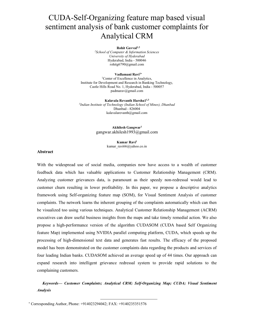 Pdf Cuda Self Organizing Feature Map Based Visual Sentiment