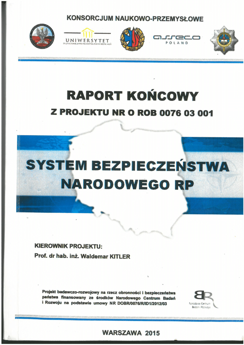 (PDF) System bezpieczeństwa narodowego RP/ red. W. Kitler