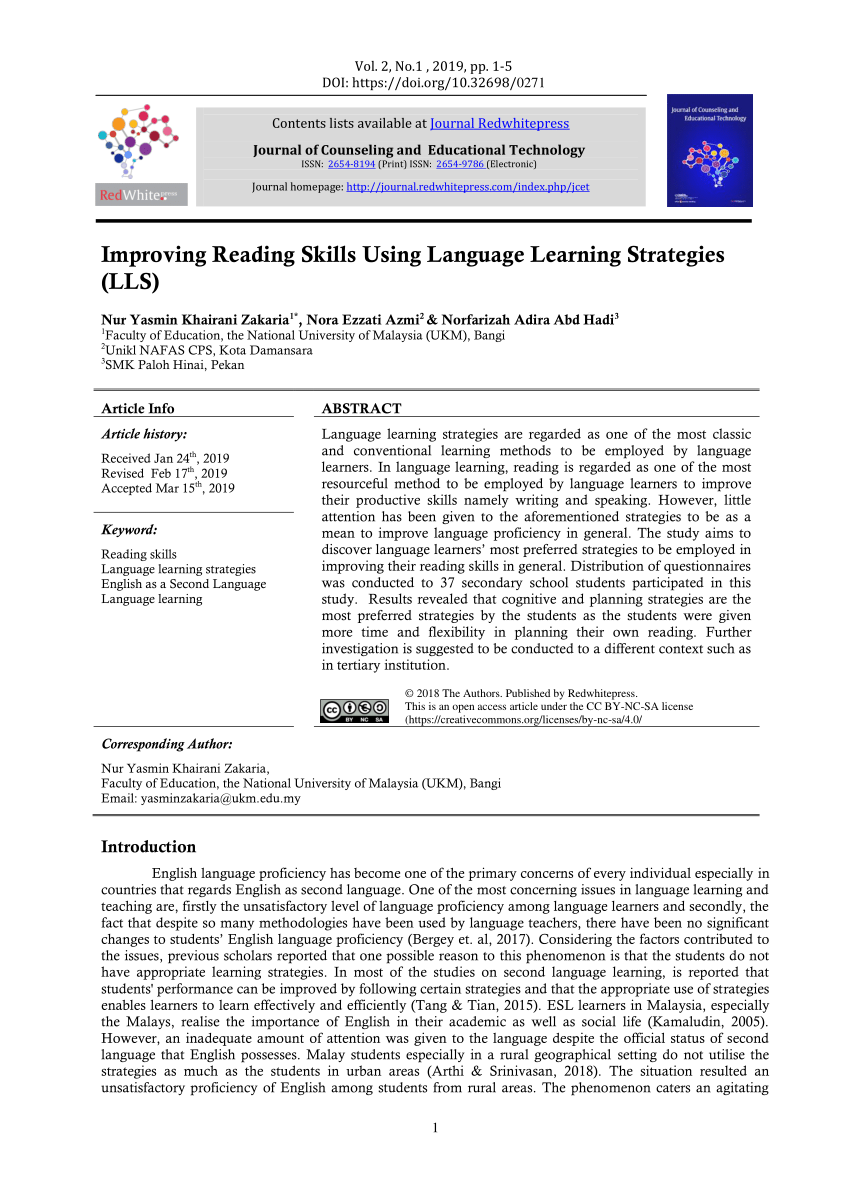 research articles on reading skills pdf