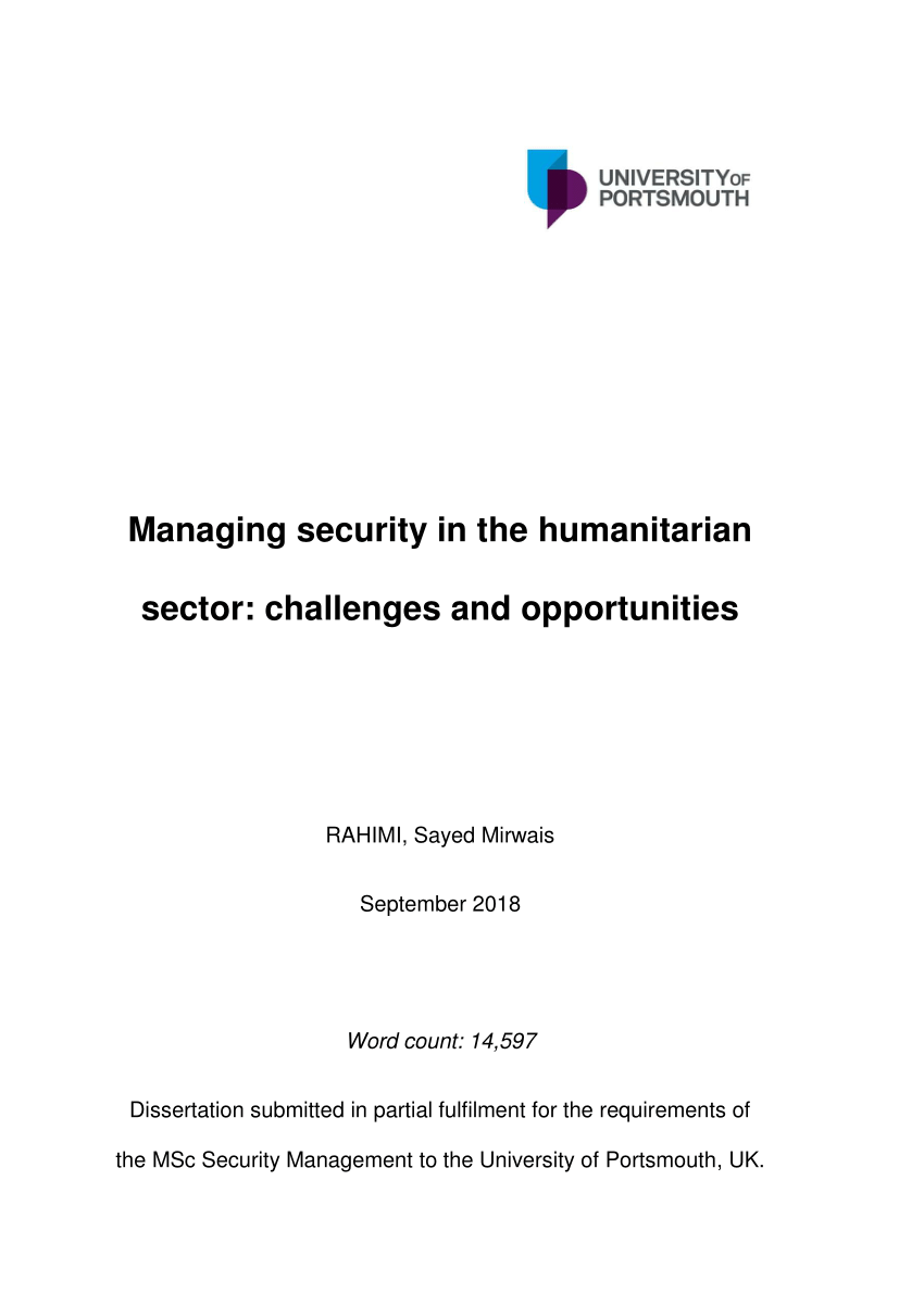 dissertation topics on humanitarian