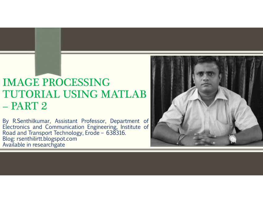 matlab for image processing tutorial