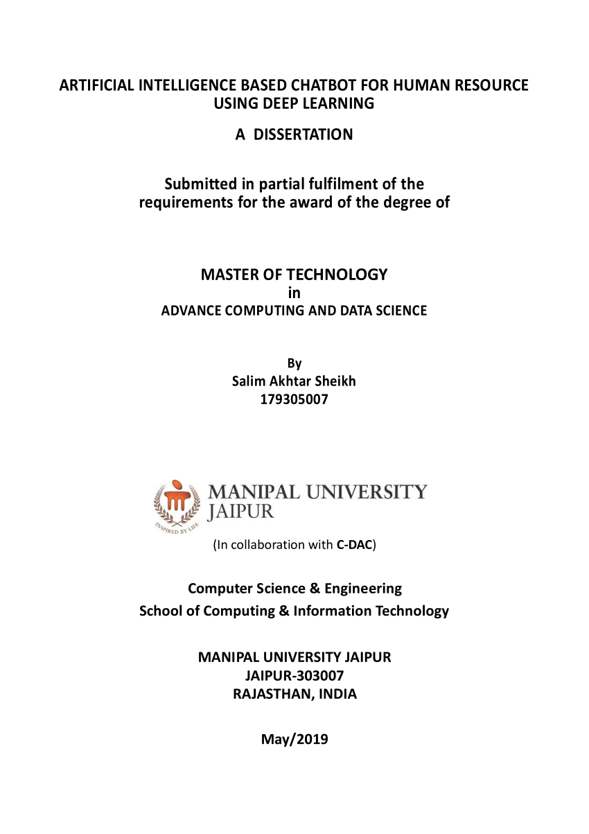 Phd thesis in artificial intelligence