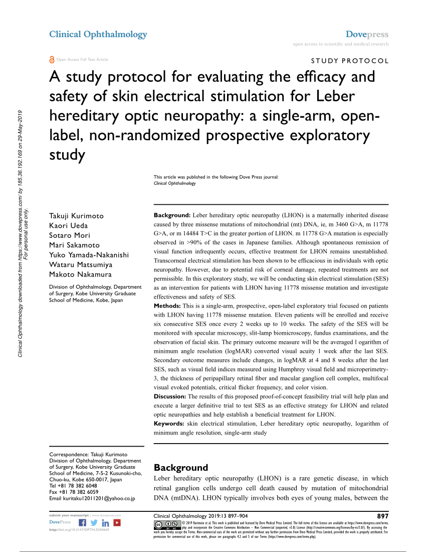 A non-randomized, open-label study of the safety and effectiveness