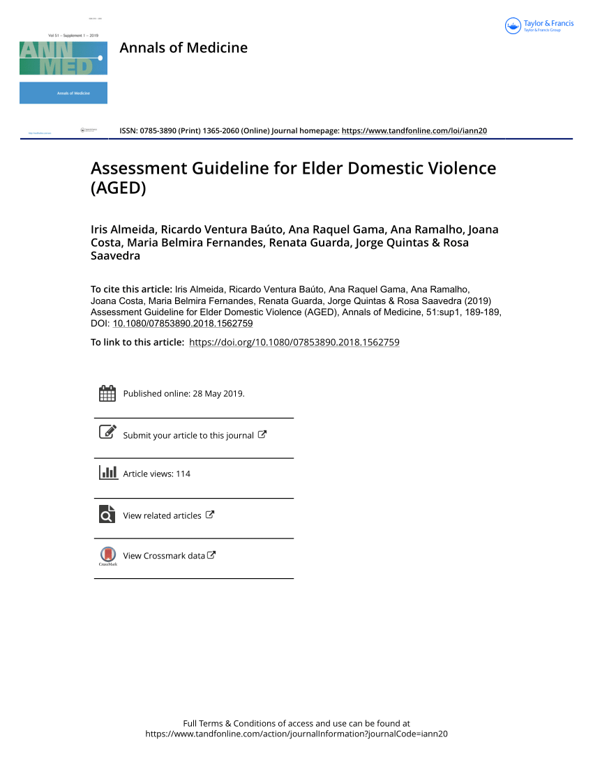 (PDF) Assessment Guideline for Elder Domestic Violence (AGED)