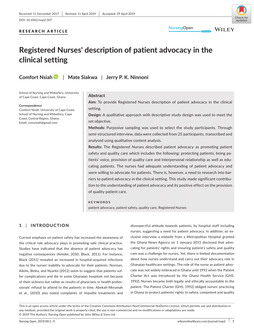 case study of patient advocacy