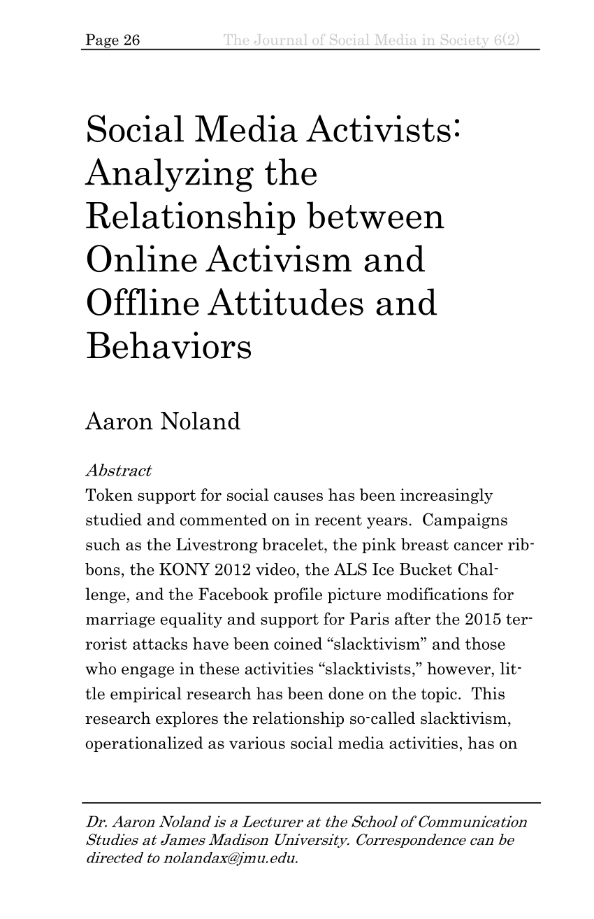 research on social media and activism